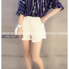 TE5115DDFS Joker slim loose rough edge empire waist denim shorts