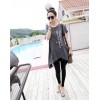 TE5568DFYL Fashion irregular hem loose large size letters print maternity t-shirt