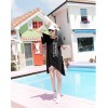 TE5568DFYL Fashion irregular hem loose large size letters print maternity t-shirt