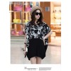 TE6044AYY Loose large size print splicing batwing sleeve maternity t-shirt