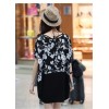 TE6044AYY Loose large size print splicing batwing sleeve maternity t-shirt