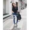 TE6423YZS Loose large size batwing sleeve backless sexy irregular t-shirt