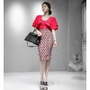 TE6426YZS Candy color v neck lacing two layers flouncing sleeve cape tops