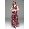 TE8020HES New style bohemia fashion chiffon v neck sleeveless dress