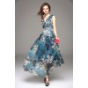 TE8020HES New style bohemia fashion chiffon v neck sleeveless dress