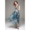 TE8020HES New style bohemia fashion chiffon v neck sleeveless dress