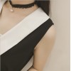 TE8896YGFS Korean fashion sleeveless color matching v neck slim waist bowknot dress