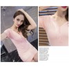 TE9292WMSS Korean style sexy deep v neck tight hip club dress