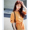 TE9919WJYS Sumer Korean style ramie fresh slim dress