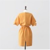 TE9919WJYS Sumer Korean style ramie fresh slim dress