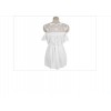 TE9920WJYS Princess lace splicing off shoulder shirt