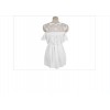 TE9920WJYS Princess lace splicing off shoulder shirt