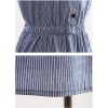 TE9923WJYS Slim stripes slim waist vest dress