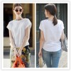 TE1292GJWL Newest fashion comfortable loose batwing sleeve forked tail t-shirt