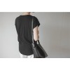 TE1292GJWL Newest fashion comfortable loose batwing sleeve forked tail t-shirt