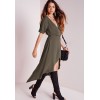 TE1293GJWL Europe fashion sext deep V neck irregular dress