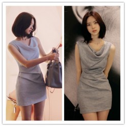 TE1295GJWL Elegant temperament Korean fashion slim dress
