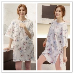 TE1464GJWL Newest Korean style casual comfortable loose print long t-shirt