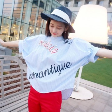 TE1299GJWL New style art letters beads decoration fashion shirt