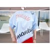 TE1299GJWL New style art letters beads decoration fashion shirt