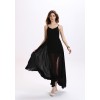 TE2126OMSS Europe fashion backless sexy chiffon split irregular gallus dress