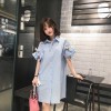 TE5759JZYS Plus size flouncing sleeve loose shirt dress