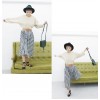 TE6404YZS Black and white checks vintage elegant A-line umbrella skirt