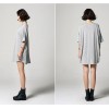 TE6412YZS Korean style simple loose batwing sleeve V neck t-shirt