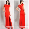 TE6813YWQS Europe fashion split lace back maxi formal dress