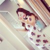 TE1077YYG Vintage print tassel cheongsam dress