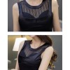 TE7009WMSS Sleeveless mesh splicing slim debutant tight hip sexy dress