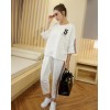 TE1050MYH Korean fashion casual loose sports t-shirt with harem pants tracksuit