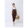 TE1054LYF Simple cotton ramie casual ninth overalls
