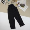 TE1054LYF Simple cotton ramie casual ninth overalls