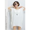 TE1616XEKJ Plus size tassel loose batwing sleeve tops