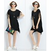 TE1616XEKJ Plus size tassel loose batwing sleeve tops