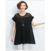 TE1619XEKJ Plus size hollow out splicing chiffon dress