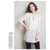 TE6578HYW Plus size casual three quarter sleeve joker loose blouse