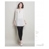 TE6578HYW Plus size casual three quarter sleeve joker loose blouse