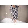 TE6603HPG New style Korean fashion V neck slim stripes two pieces maternity dress
