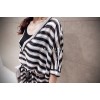 TE6603HPG New style Korean fashion V neck slim stripes two pieces maternity dress