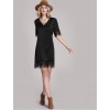 TE8802PTN Europe fashion v neck lace slim dress