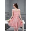 TE8823DDLY New style lace sweet empire waist short sleeve dress