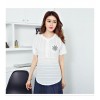 TE913XMT Vintage fresh ramie cotton short sleeve tops with skirt