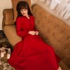 TE9883LMDS Literature and art vintage gentlewomen long sleeve maxi dress
