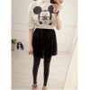 TE9909WJYS Lace splicing cartoon print stripes dress