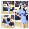 TE9927YBF Clock lace tassel slim dress