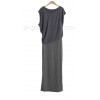 TE2216ALFS Europe fashion fake two piece tight hip slim maxi dress