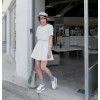 TE2220ALFS Korean fashion sweet fake two piece A line dress