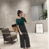 TE5266QBY New style good-looking dot wide leg chiffon pants